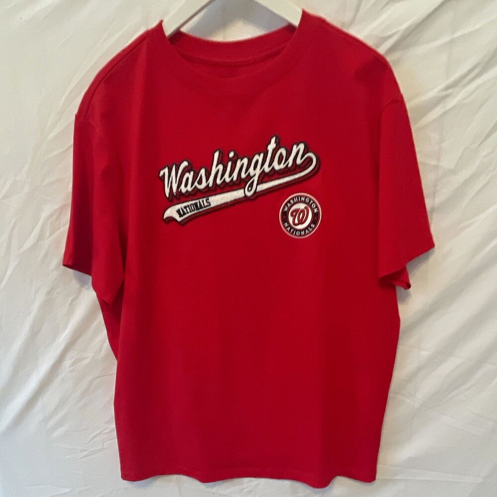 Majestic Washington Nationals MLB Red Shirt Size L Officially Licensed